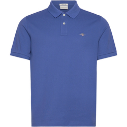 Kleidung Herren Polohemden Gant Regular Shield Pique Polo Blau