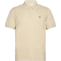 Kleidung Herren Polohemden Gant Regular Shield Pique Polo Beige