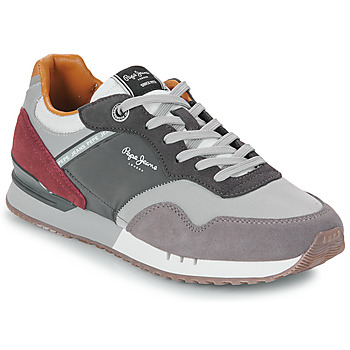 Schuhe Herren Sneaker Low Pepe jeans LONDON BRAND M Grau / Bordeaux