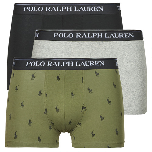 Unterwäsche Herren Boxer Polo Ralph Lauren CLSSIC TRUNK-3 PACK-TRUNK Schwarz / Kaki / Grau