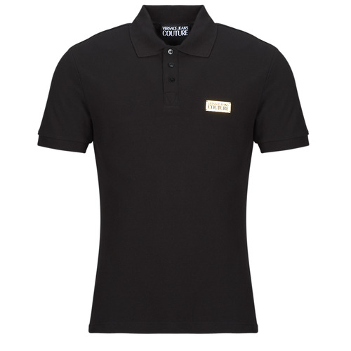 Kleidung Herren Polohemden Versace Jeans Couture POLO77GAGT08 Schwarz / Gold