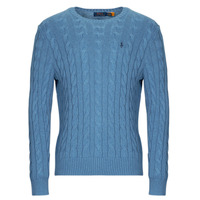 Kleidung Herren Pullover Polo Ralph Lauren PULL COL ROND EN MAILLE TORSADEE Blau / Lake