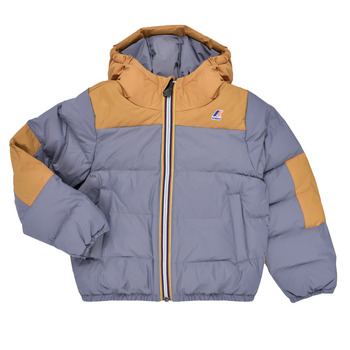 Kleidung Kinder Daunenjacken K-Way P. LE VRAI 3.0 CLAUDE HEAVY WARM Grau / Orange