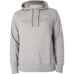 Kleidung Herren Sweatshirts Gant Hoodie mit grafischem Logo Grau