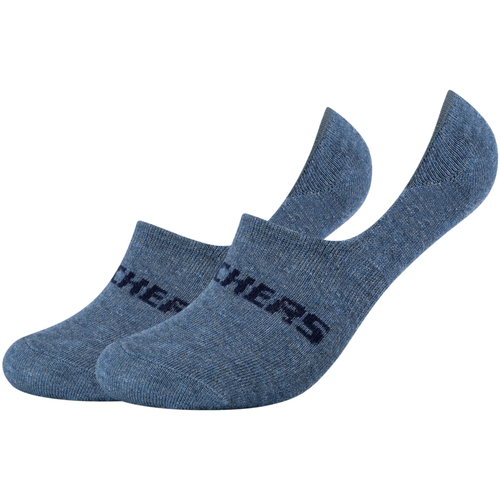 Accessoires Söckchen Skechers 2PPK Mesh Ventilation Footies Socks Blau