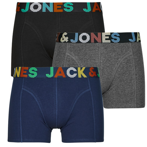 Unterwäsche Herren Boxer Jack & Jones JACETHAN X3 Grau