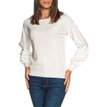 Kleidung Damen Langarmshirts Yes Zee M062-BG00 Weiss