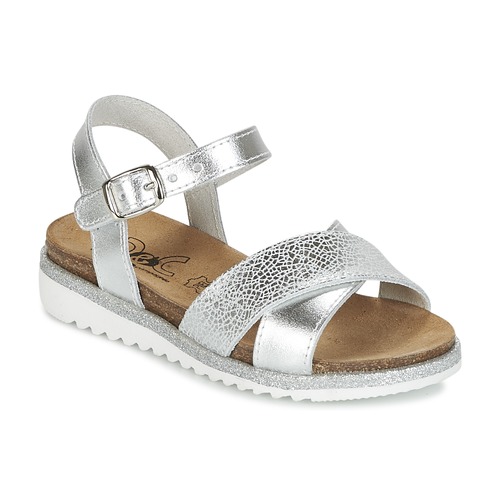 Schuhe Mädchen Sandalen / Sandaletten Citrouille et Compagnie GAUFRETTE Silbern