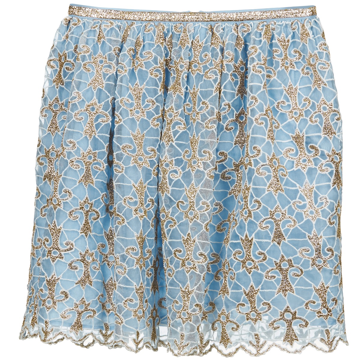 Kleidung Damen Röcke Manoush ARABESQUE Blau / Goldfarben