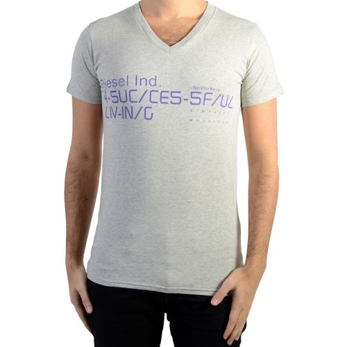 Kleidung Herren T-Shirts Diesel 96355 Grau