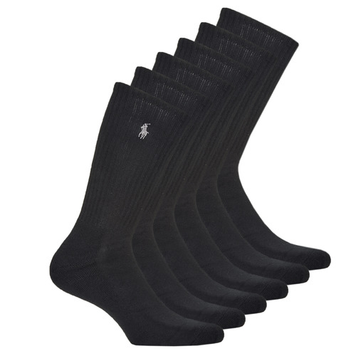 Undertøj Langskaftede strømper Polo Ralph Lauren ASX110CREW PP-SOCKS-6 PACK Sort