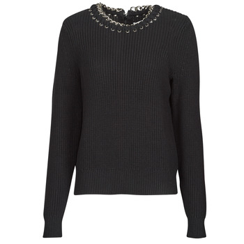 textil Dame Pullovere MICHAEL Michael Kors CHAIN NK SWEATER Sort