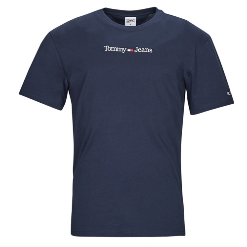 Tommy Jeans TJM CLASSIC LINEAR LOGO TEE Marineblå