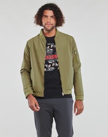 textil Herre Jakker Jack & Jones JJERUSH BOMBER Kaki