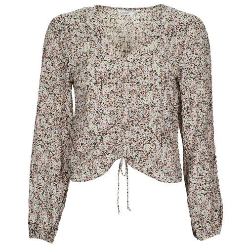 textil Dame Toppe / Bluser Only ONLHEIDI L/S RUCHING TOP Flerfarvet