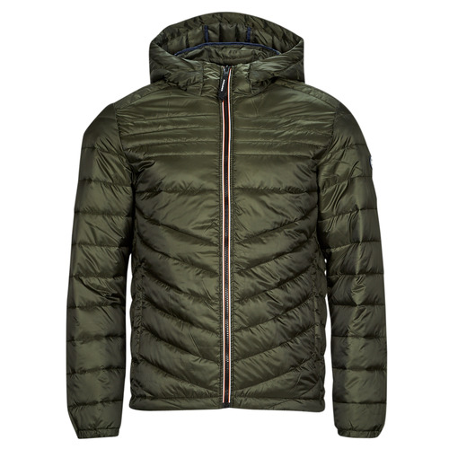 textil Herre Dynejakker Jack & Jones JJEHERO PUFFER HOOD Kaki