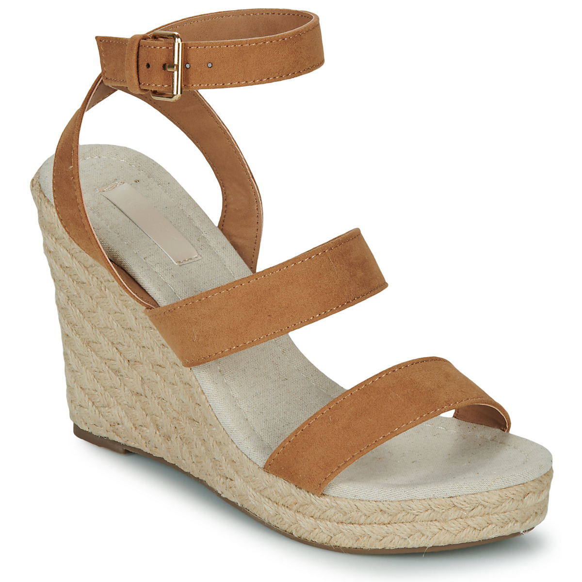 Sko Dame Sandaler Only ONLAMELIA-16 WEDGE SANDAL Cognac