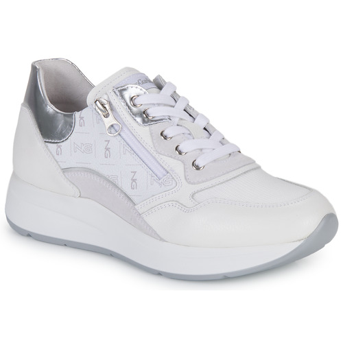 Sko Dame Lave sneakers NeroGiardini E306450D-707 Hvid / Sølv