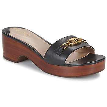 Sko Dame Tøfler Lauren Ralph Lauren ROXANNE-SANDALS-FLAT SANDAL Sort