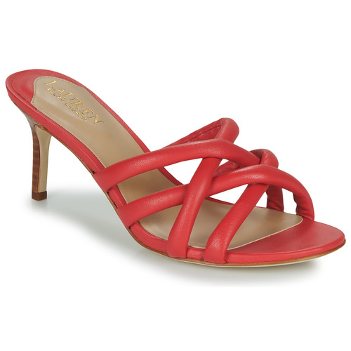 Sko Dame Tøfler Lauren Ralph Lauren LILIANA-SANDALS-HEEL SANDAL Rød