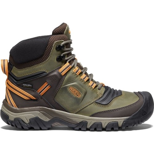 Sko Herre Vandresko Keen Ridge Flex Mid WP Grøn, Brun