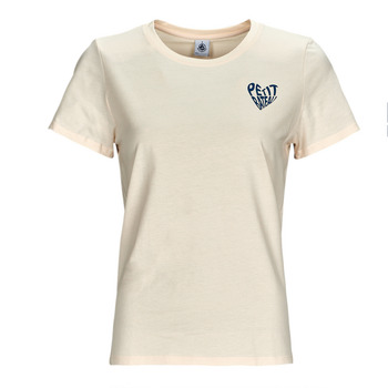 textil Dame T-shirts m. korte ærmer Petit Bateau MC COL ROND Beige