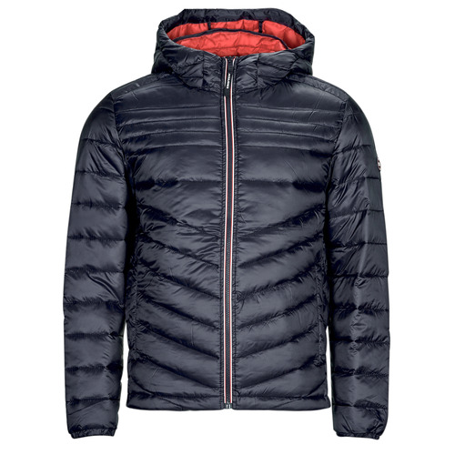 textil Herre Dynejakker Jack & Jones JJEFLY PUFFER HOOD Marineblå