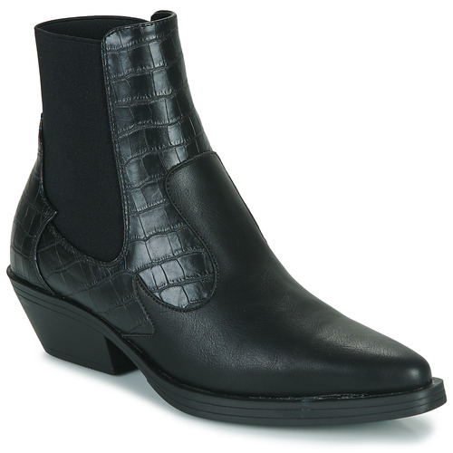 Sko Dame Høje støvletter Only ONLBRONCO-2 SHORT PU COWBOY BOOT Sort