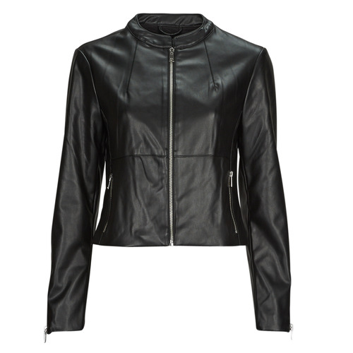 textil Dame Jakker i læder / imiteret læder Only ONLVICS FAUX LEATHER JACKET OTW Sort