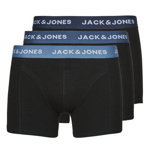 Undertøj Herre Trunks Jack & Jones JACSOLID TRUNKS 3 PACK OP Sort / Blå