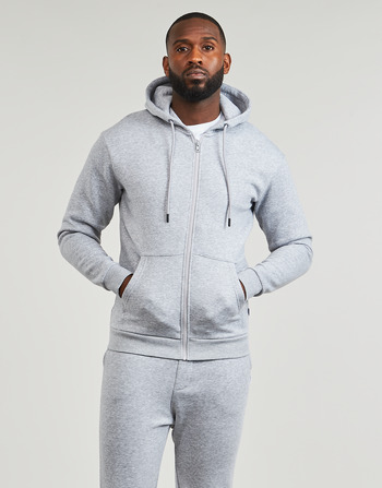 textil Herre Sweatshirts Jack & Jones JJEBRADLEY SWEAT ZIP HOOD Grå