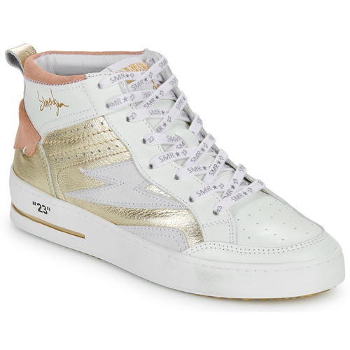 Sko Dame Høje sneakers Semerdjian MISTRAL Hvid / Pink / Guld