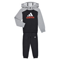 textil Dreng Træningsdragter Adidas Sportswear Essentials Big Logo Fleece Track Suit Grå / Sort / Rød