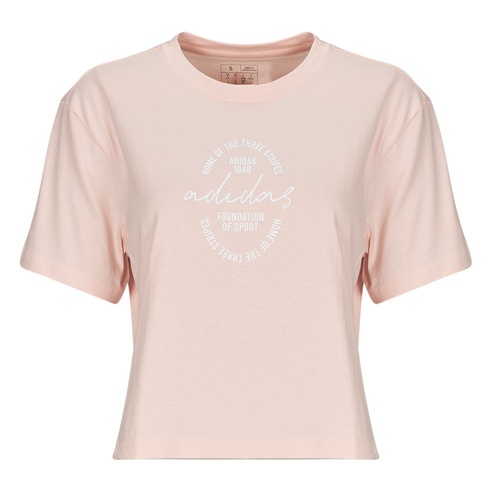 textil Dame T-shirts m. korte ærmer Adidas Sportswear Brand Love Signature Graphic T-Shirt Pink