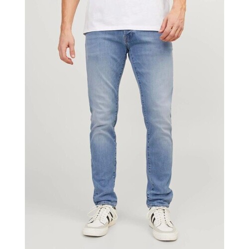 textil Herre Bukser Jack & Jones 12249197 JJIGLENN Blå