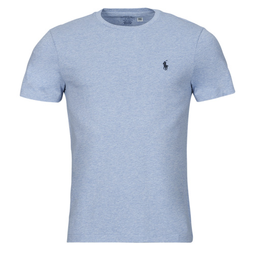 textil Herre T-shirts m. korte ærmer Polo Ralph Lauren T-SHIRT AJUSTE EN COTON Blå / Marmoreret / Lyng