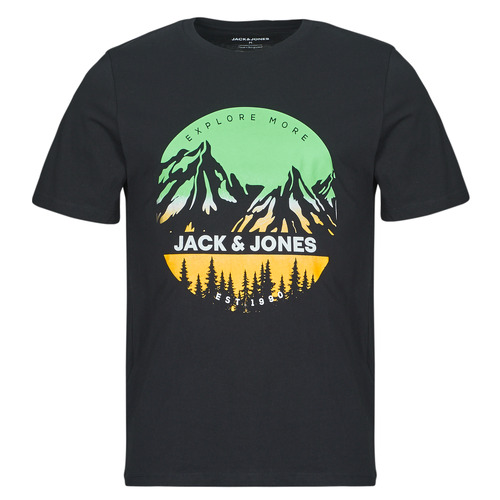 textil Herre T-shirts m. korte ærmer Jack & Jones JJPEAK Sort