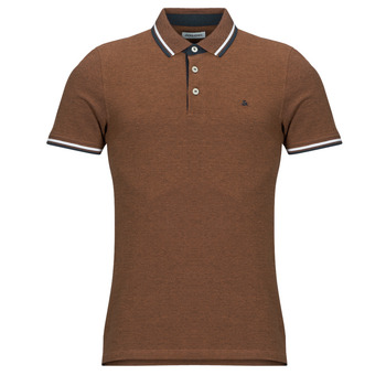 textil Herre Polo-t-shirts m. korte ærmer Jack & Jones JJEPAULOS  Brun