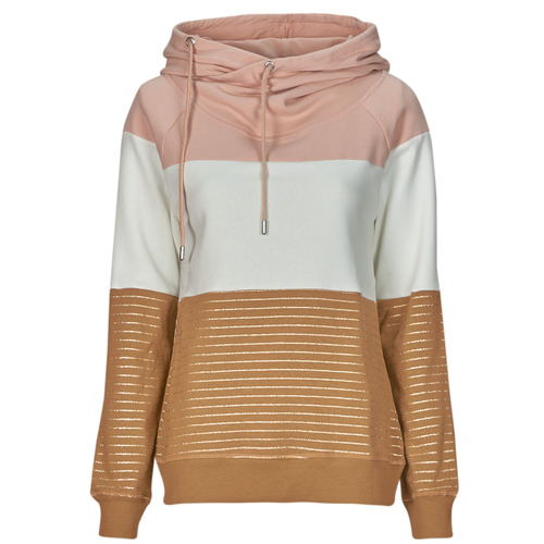 textil Dame Sweatshirts Only ONLMADDIE Pink / Beige / Kamel