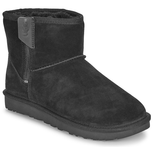 Sko Dame Støvler UGG CLASSIC MINI BAILEY ZIP Sort