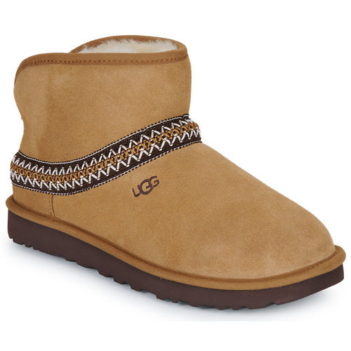 Sko Dame Støvler UGG CLASSIC MINI CRESCENT Cognac