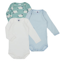 textil Børn Pyjamas / Natskjorte Petit Bateau BODY US ML MOUTON PACK X3 Grøn