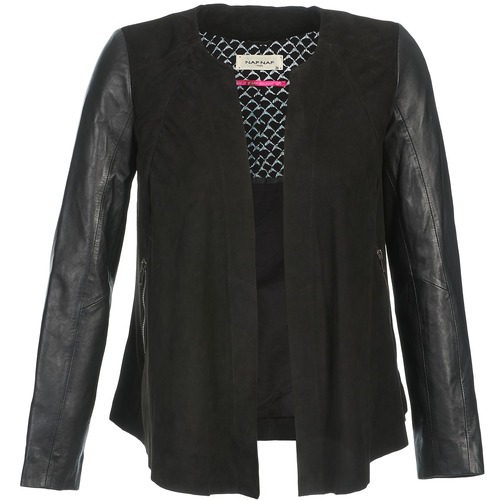 textil Mujer Chaquetas de cuero / Polipiel Naf Naf COCOTTE Negro