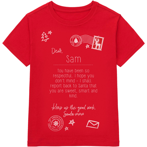 textil Niños Tops y Camisetas Christmas Shop Letter To Santa Rojo