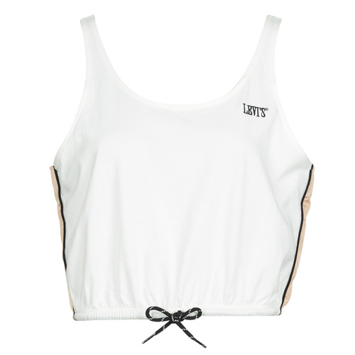 textil Mujer Camisetas sin mangas Levi's GINGER NYLON PIECED TANK TOFU, TOASTED ALMOND & CAVIAR Blanco / Beige