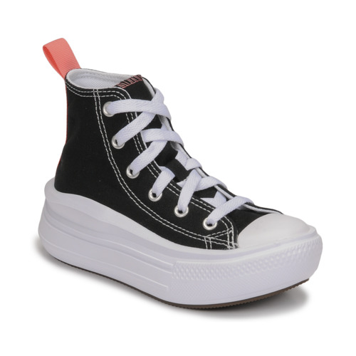 Zapatos Niña Zapatillas altas Converse CHUCK TAYLOR ALL STAR MOVE CANVAS HI Negro / Rosa