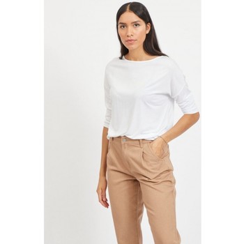 textil Mujer Tops / Blusas Vila Scoop Top O Neck - White Blanco