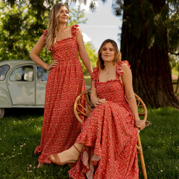 textil Mujer Vestidos largos Céleste AURORE Rojo