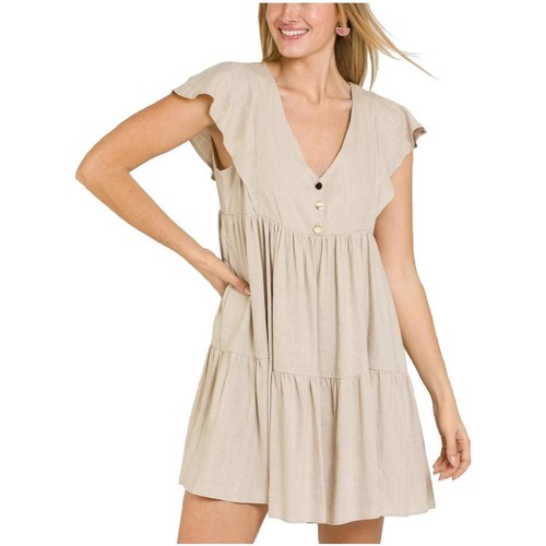 textil Mujer Vestidos Naf Naf PENR114 Beige