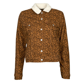 textil Mujer Chaquetas denim Levi's WT-TRUCKER-SHERPA Scratchy / Leopardo / Ginger